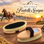 Brusca per Cavalli con Setole Naturali